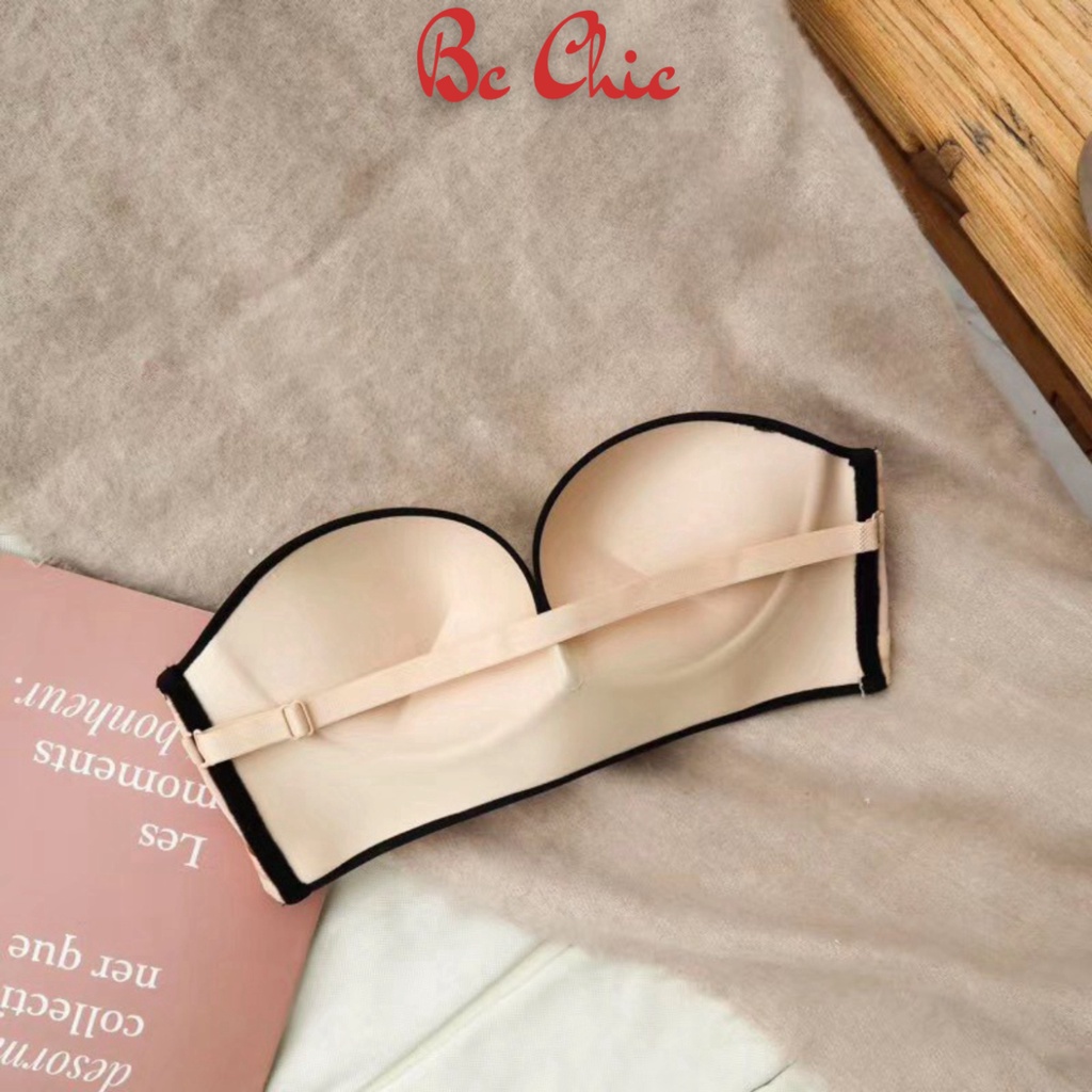 Áo Lót Nữ , Áo Ngực Nữ Đúc Su Cup Ngực viền đen nâng vòng 1 gợi cảm mã A02viền BC_CHIC LINGERIE