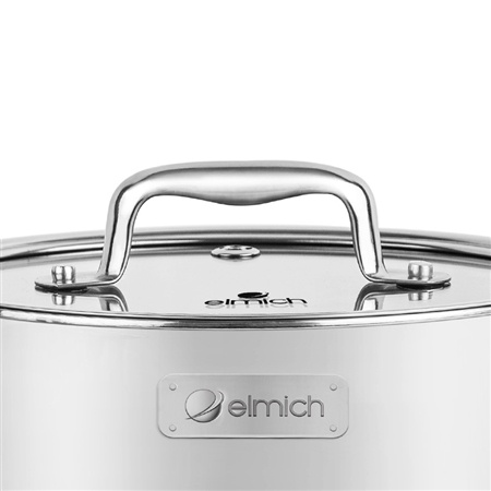 Bộ nồi inox Elmich ⚡ CAM KẾT CHÍNH HÃNG ⚡ Bộ Nồi Inox Liền Khối Elmich Trimax ECO EL-8006 Size 16, 20cm