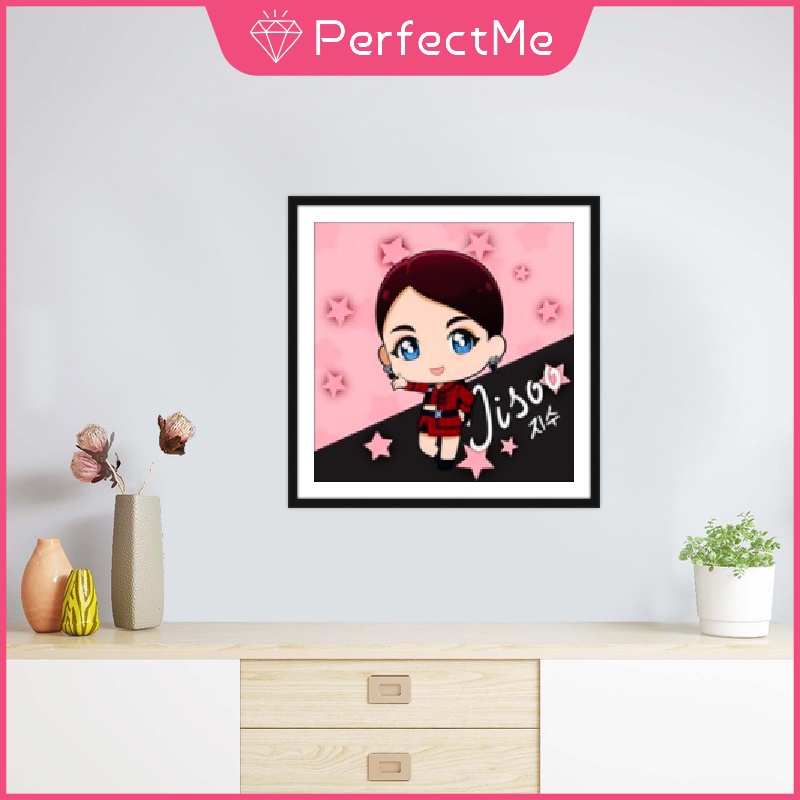 Bộ tranh đính đá 5D hình nhóm nhạc BLACKPINK độc đáo DIY 30x30cm