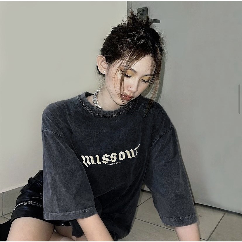 Áo thun MISSOUT unisex tay lỡ Local brand - Áo phông Ullzang tay lỡ nam nữ 100% Cotton - OCEAN.CLO