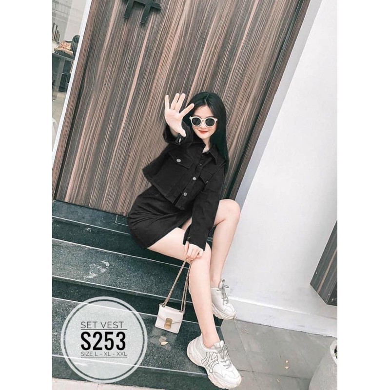Đầm Bigsize Váy Bigsize Dành Cho Người Béo 60-100 Kg, Set Vest S253 A