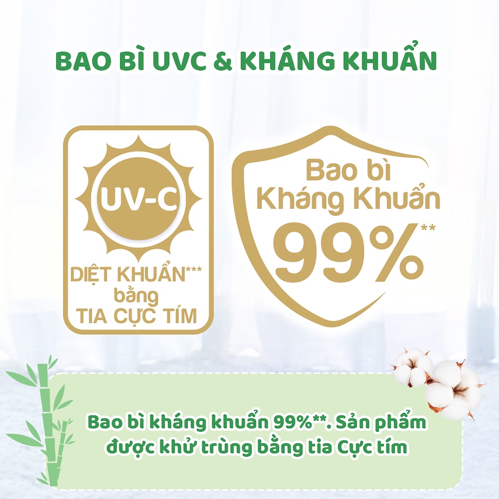 Thùng 3 gói Tã/bỉm Quần/Dán Molfix thiên nhiên bông Organic NB-1 90+10/ S80+8 / M76+8 / L68+8 / XL62+8 / XXL56+8