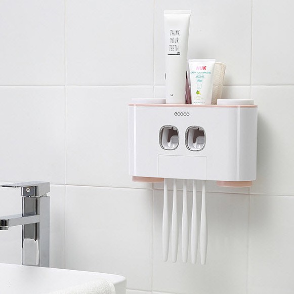 Bộ Nhả Kem Đánh Răng ECOCO Cao Cấp (Tặng Kèm 4 Cốc)