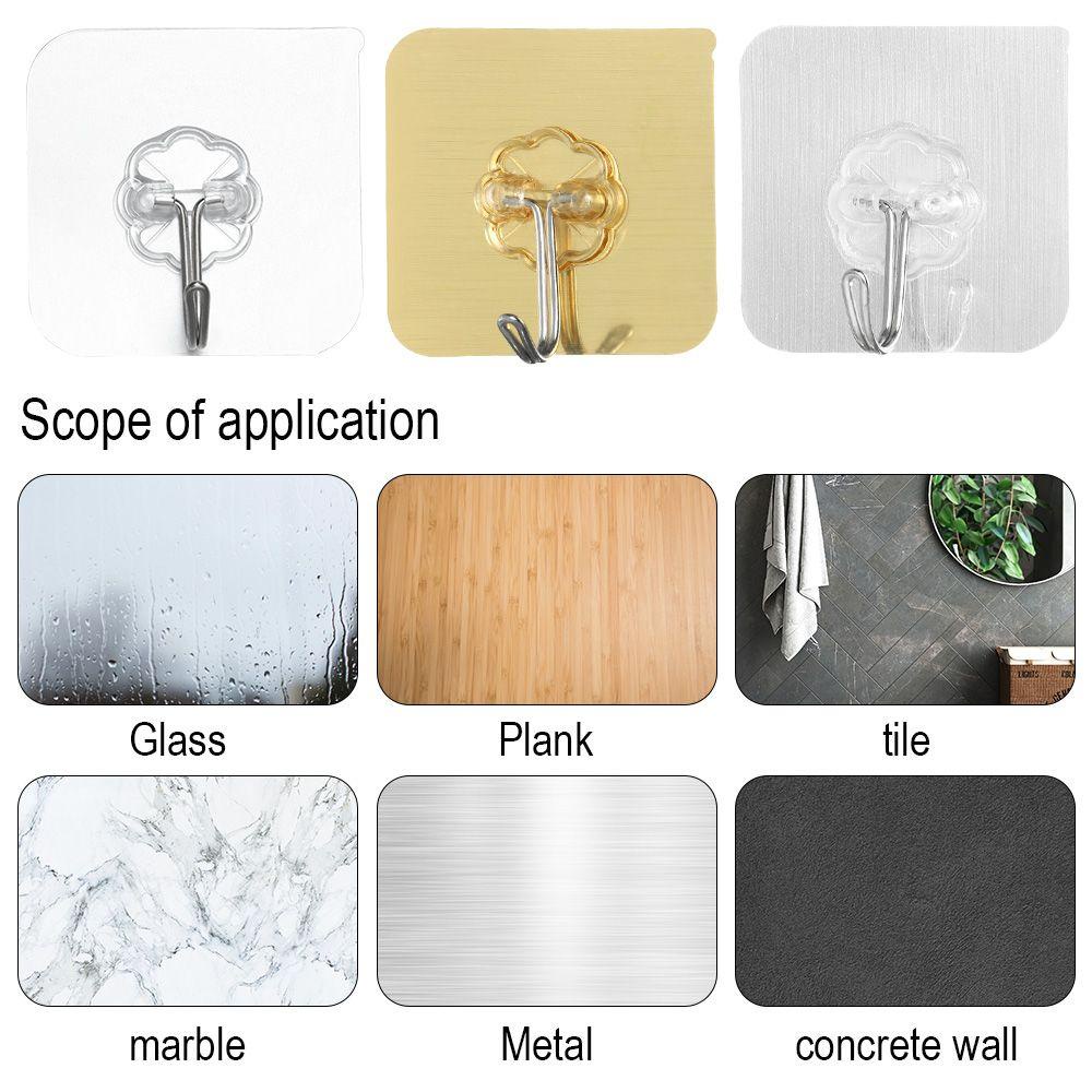 Bộ 10 Móc Treo Đồ Có Giác Hút Gắn Tường Đa Năng Cho Nhà Bếp / Phòng Tắm