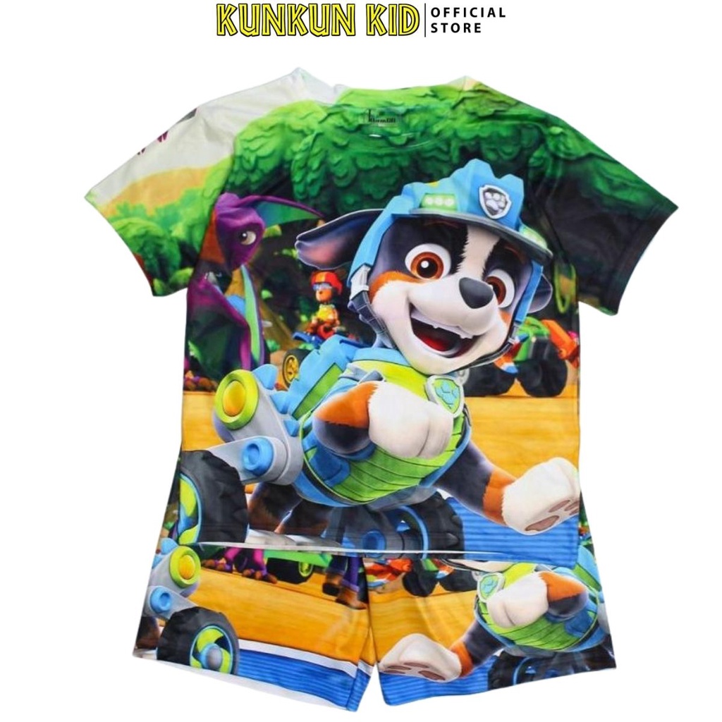 Đồ bộ bé trai Thun lạnh in 3d hình chó cứu hộ paw patrol KunKun Kid TP648