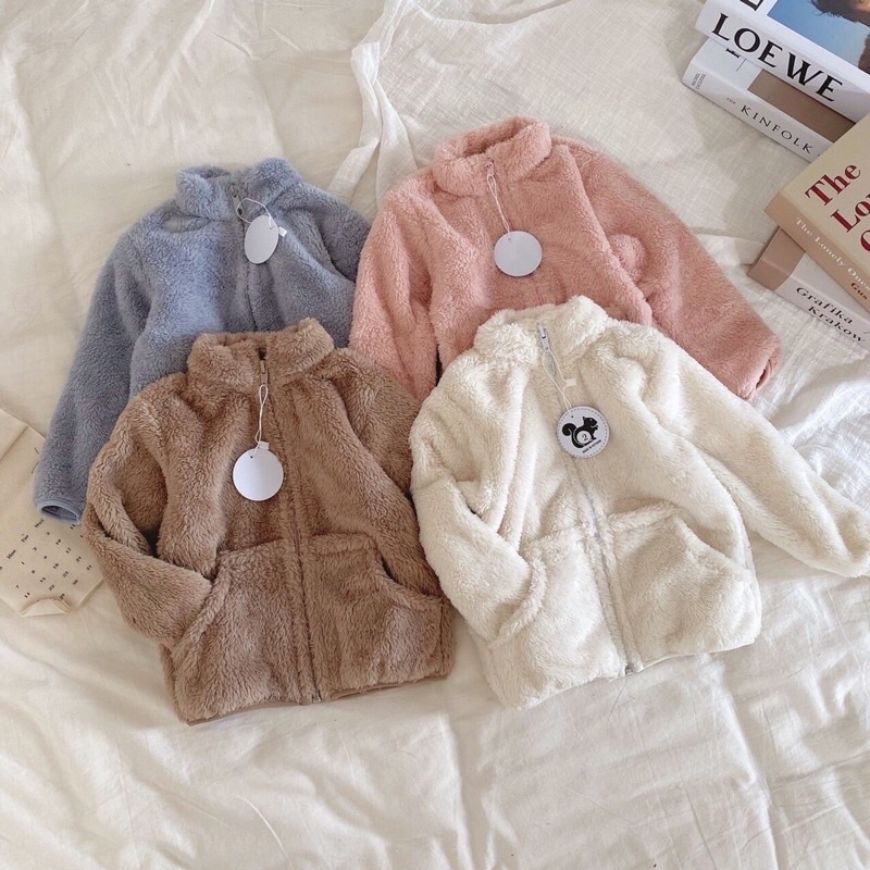 Áo lông có túi( KHÔNG MŨ) Size 5-10T