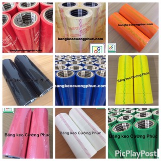 Combo 10 cây băng keo các màu tặng 1 dao cắt keo