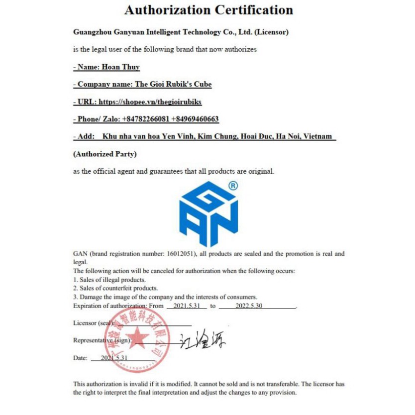 Khối Rubik GAN Monster Go 3x3 Có Nam Châm / GAN Monster Go 2x2 MG251