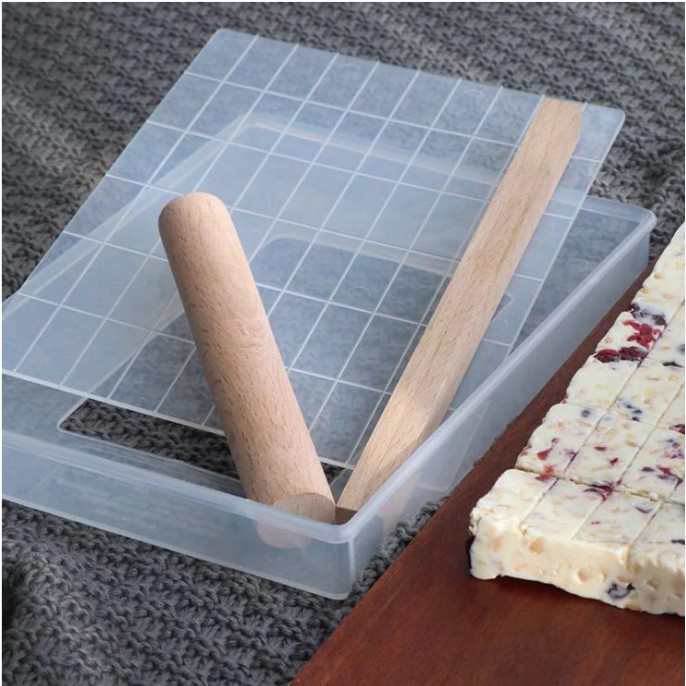 Khuôn kẹo Nougat, kẹo Hạnh Phúc 60 viên