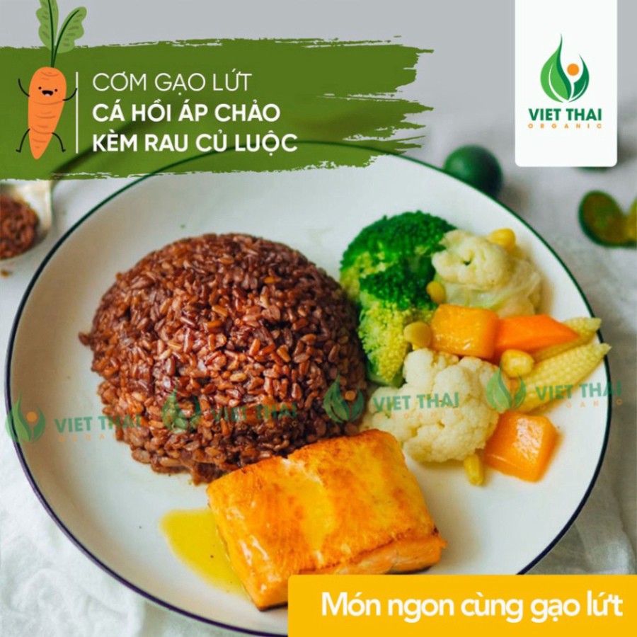 Gạo Lức Đen Hữu Cơ Giảm Cân Hộp 1kg *FREESHIP* Gạo Lứt Đen Ăn Kiêng Giảm Cân Eat Clean Dẻo Thơm Phúc Xuân