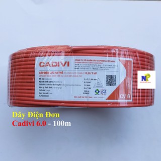 [CADIVI] Dây Điện Đơn CDV6.0 - Cuộn 100m