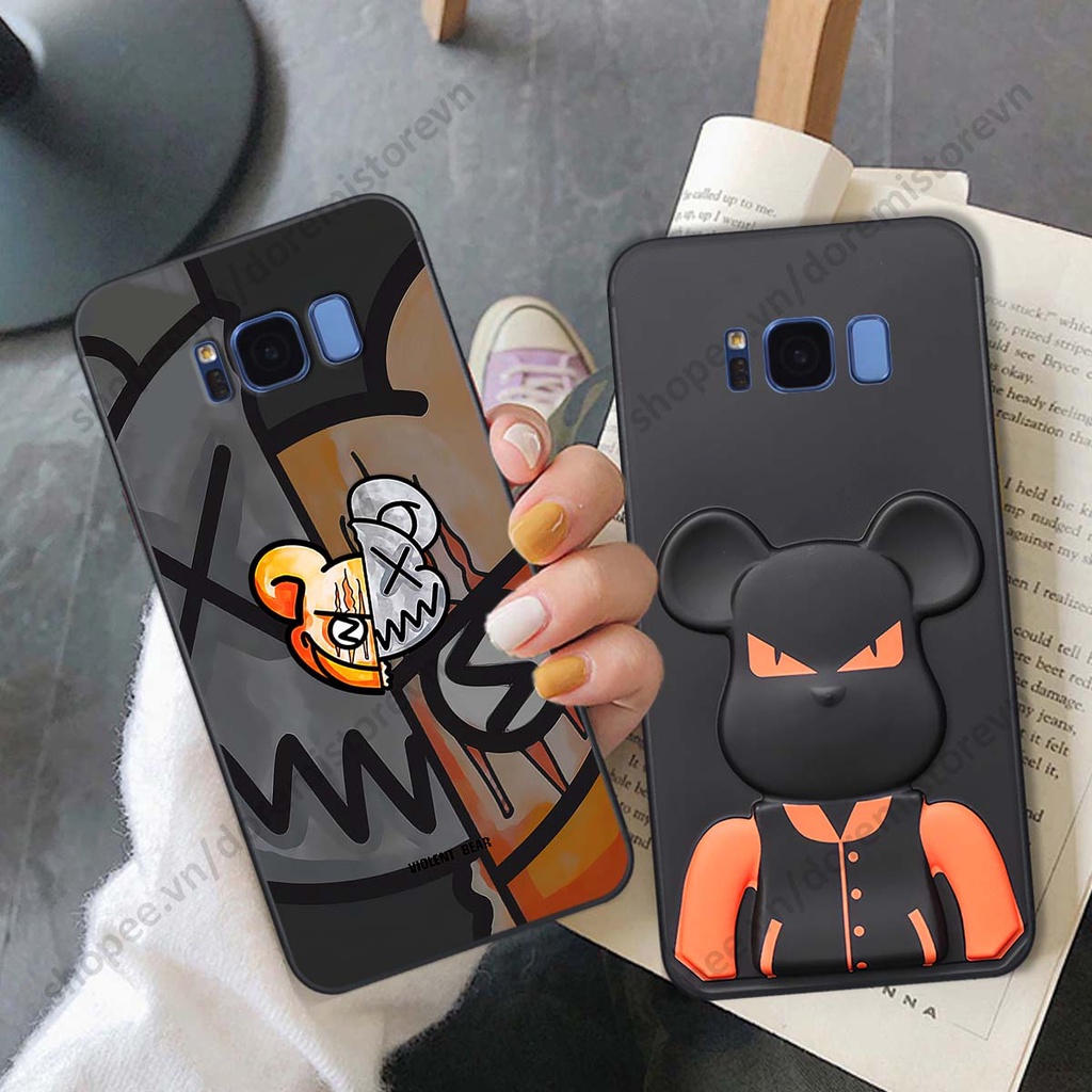 Ốp lưng Samsung S8 / S8 Plus / S8+ hình kaws, kith, bear brick nổi 3D phong cách độc đáo