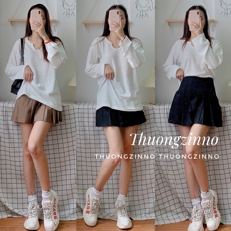 [Ảnn thật/Video] ÁO DÀI TAY LANLY CHẤT THUN GÂN MỀM ĐẸP ÁO LEN TĂM DÀI TAY ULZZANG