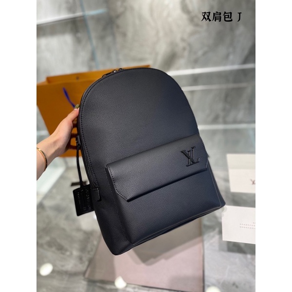 Balo thời trang cho nam và nữ thương hiệu Louis Vuitton LV cao cấp màu đen trơn