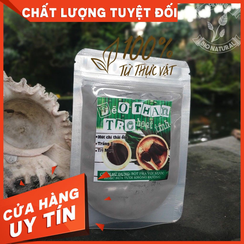 [ONG THÁNG 3] Bột đắp mặt nạ Dẻo Than Tre Hoạt Tính handmade - Bột Thiên Nhiên