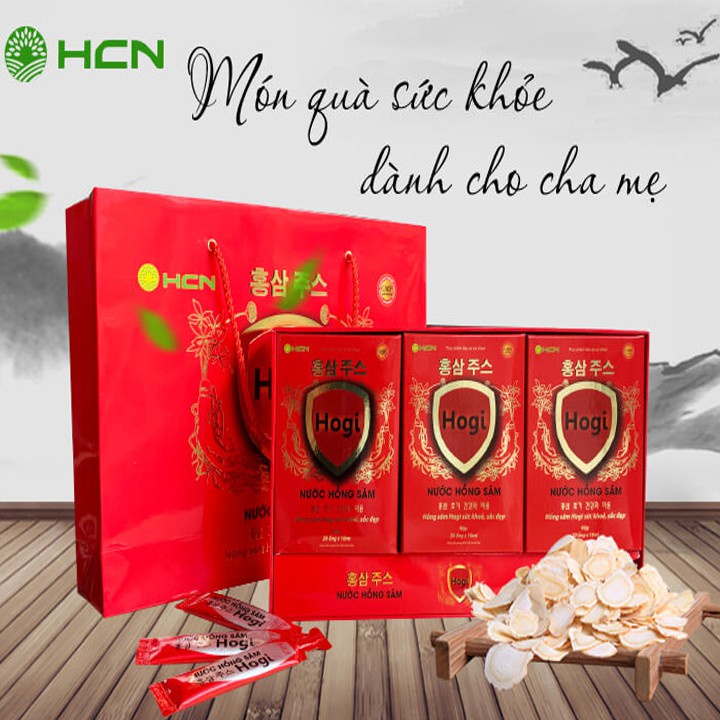 Nước Hồng Sâm Hogi Bồi Bổ Sức Khỏe, Tăng Cường Sức Đề Kháng - Hộp 20 Ống x 10ml