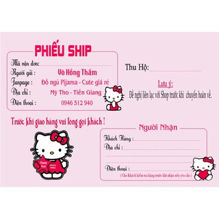Phiếu ship kute cho các shop
