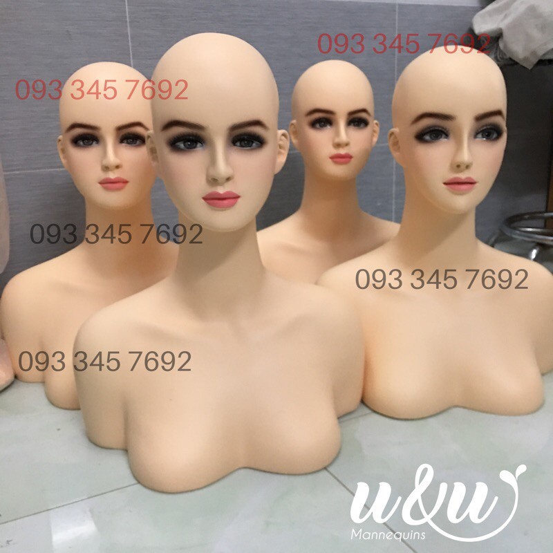 Manocanh đầu masage ( nhựa cứng)có makeup/ không make up