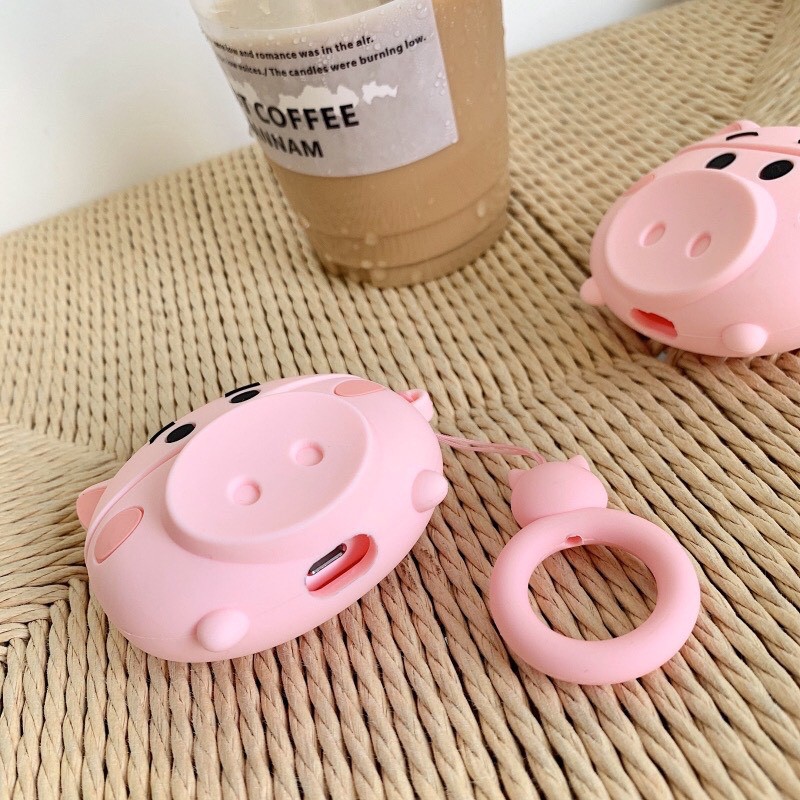 Bọc Case Airpods Pro Lợn Hồng Cute