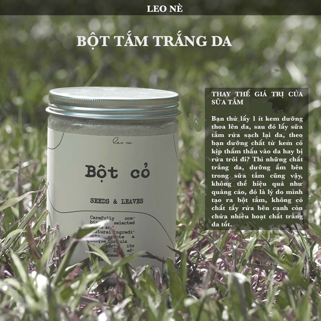 Bột Cỏ tắm trắng da cấp ẩm làm sạch body hiệu quả - LBC