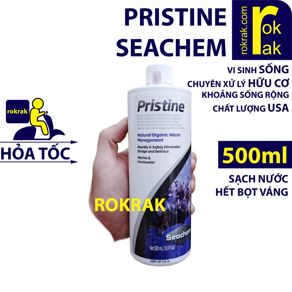 Seachem Pristine 500ml 1L  vi sinh sống chuyên dụng lọc phân hủy hồ cá thủy sinh