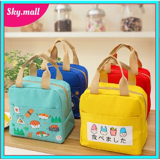 Túi giữ nhiệt đựng hộp cơm trưa, Túi đựng đồ ăn trưa giữ nhiệt in hình đáng yêu