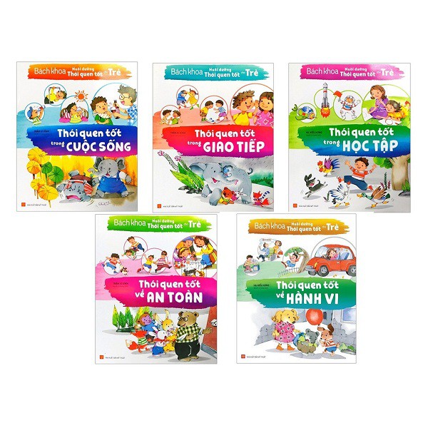 Sách- Combo 5 cuốn Bách Khoa Nuôi Dưỡng Thói Quen Tốt Cho Trẻ