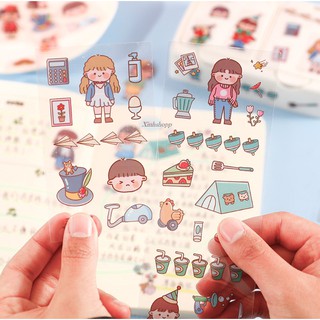 Sticker 39x6,5cm Cô Gái Trong Suốt (Pet)
