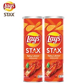 Snack Khoai Tây Lay's STAX lon 105g đủ vị