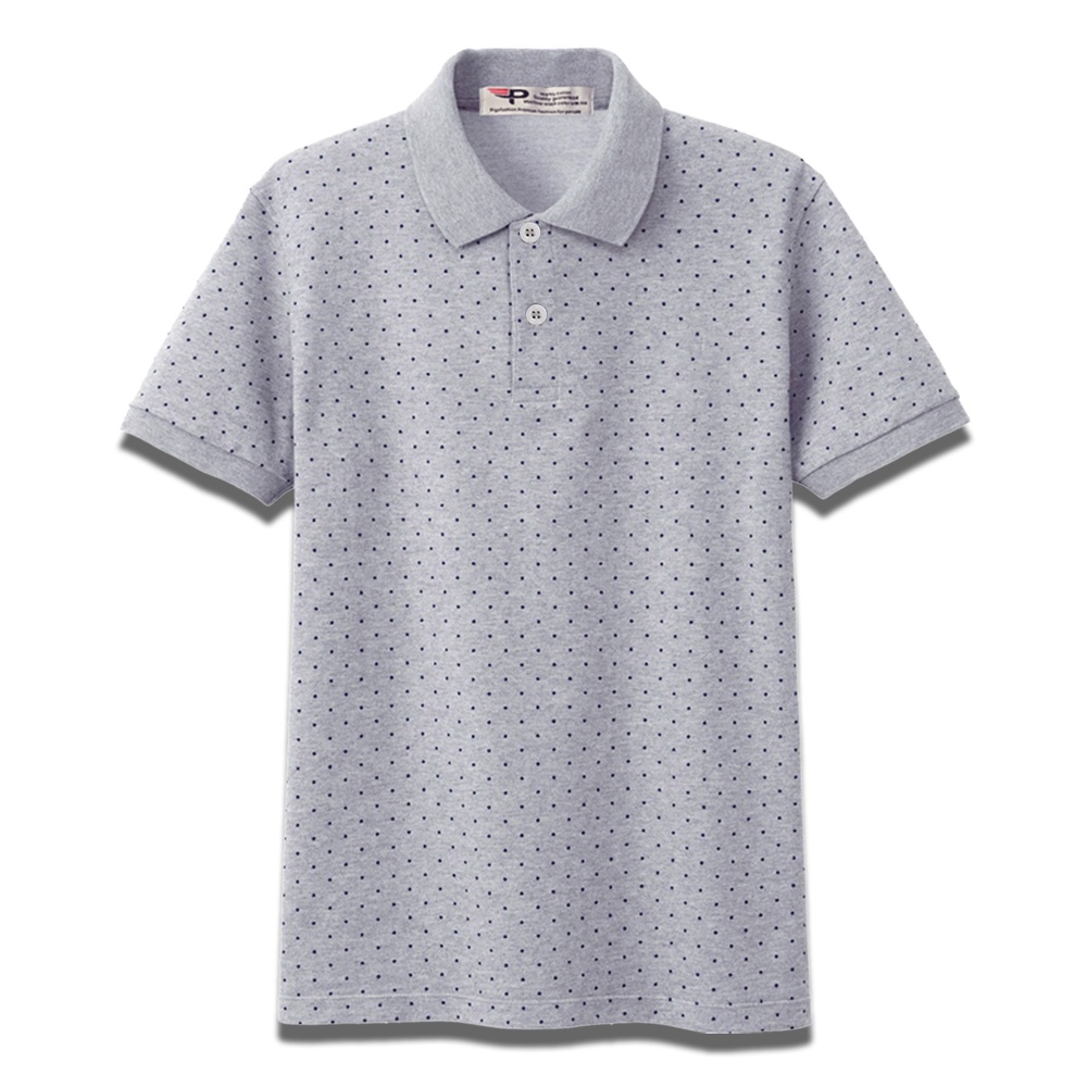 Áo polo nam cổ bẻ SPMAHT18 họa tiết in hình chấm tròn, thoáng mát, form cơ bản - PigoFashion