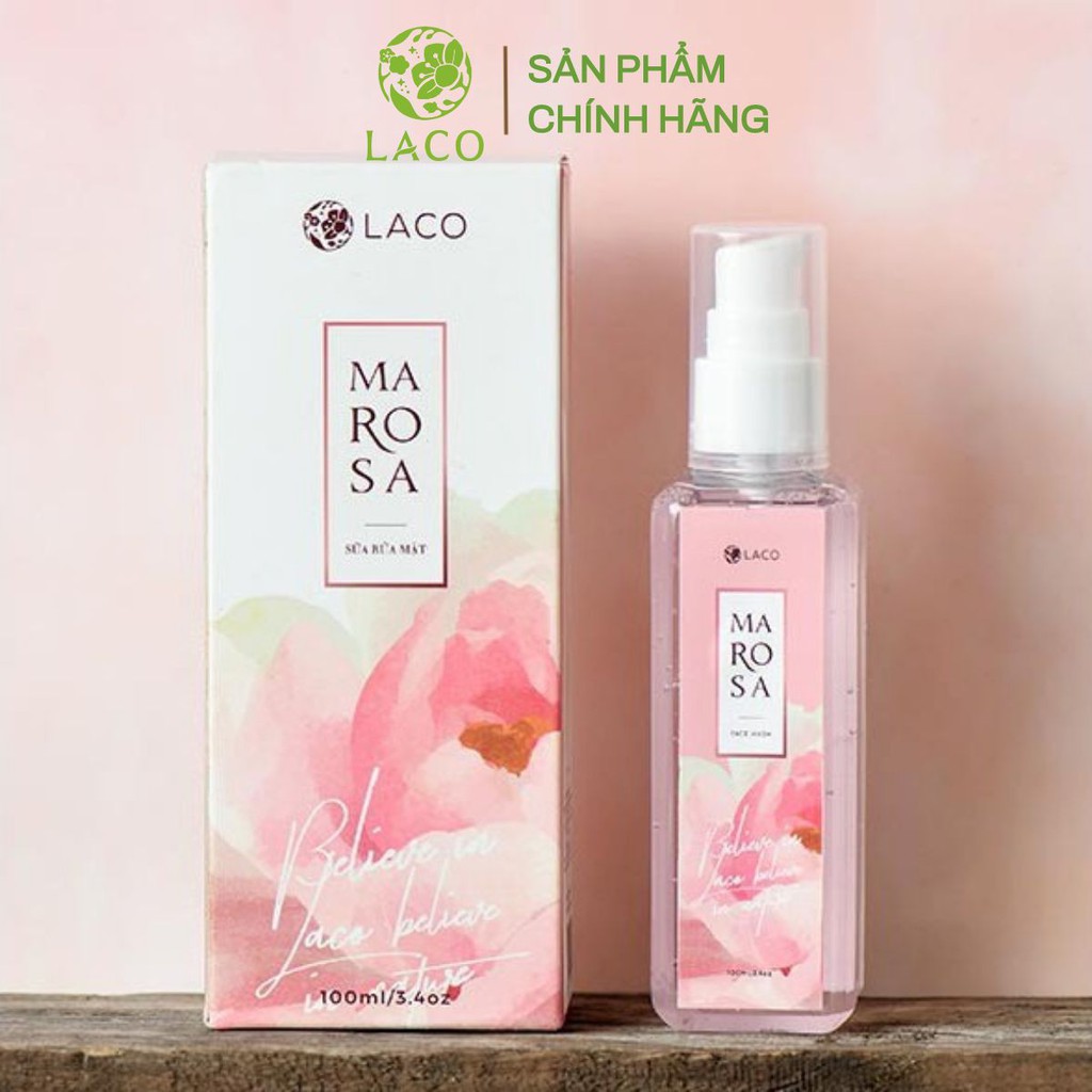 Sữa rửa mặt MAROSA LACO 100ml ít bọt dịu nhẹ cho làn da sạch sâu mềm mại