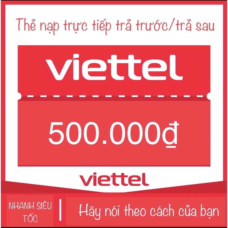 Thẻ viettel 500k