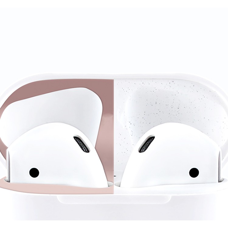 Miếng Dán Bảo Vệ Kim Loại Mạ Vàng Chống Bụi Cho airpods Tai Nghe Bluetooth Không Dây Ốp Lưng 2 Pro Vỏ Case