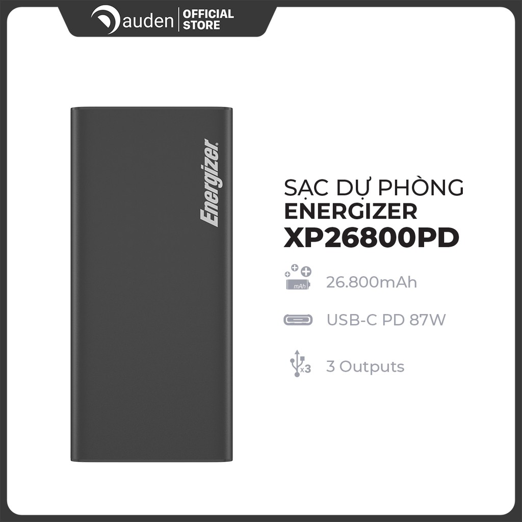 Sạc dự phòng Energizer XP26800PD 26,800mAh Dâu Đen Store