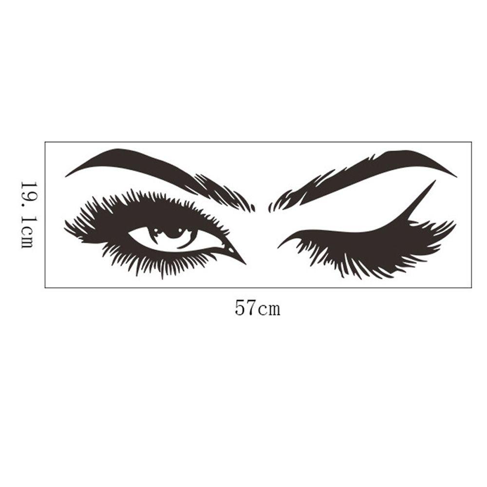 Sticker Dán Tường Hình Đôi Mắt Xinh Đẹp Thời Trang