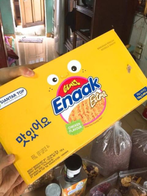 🍟SNACK Mì Enaak Extra 🍝🐤🍟Hộp 24 gói Chỉ 130k