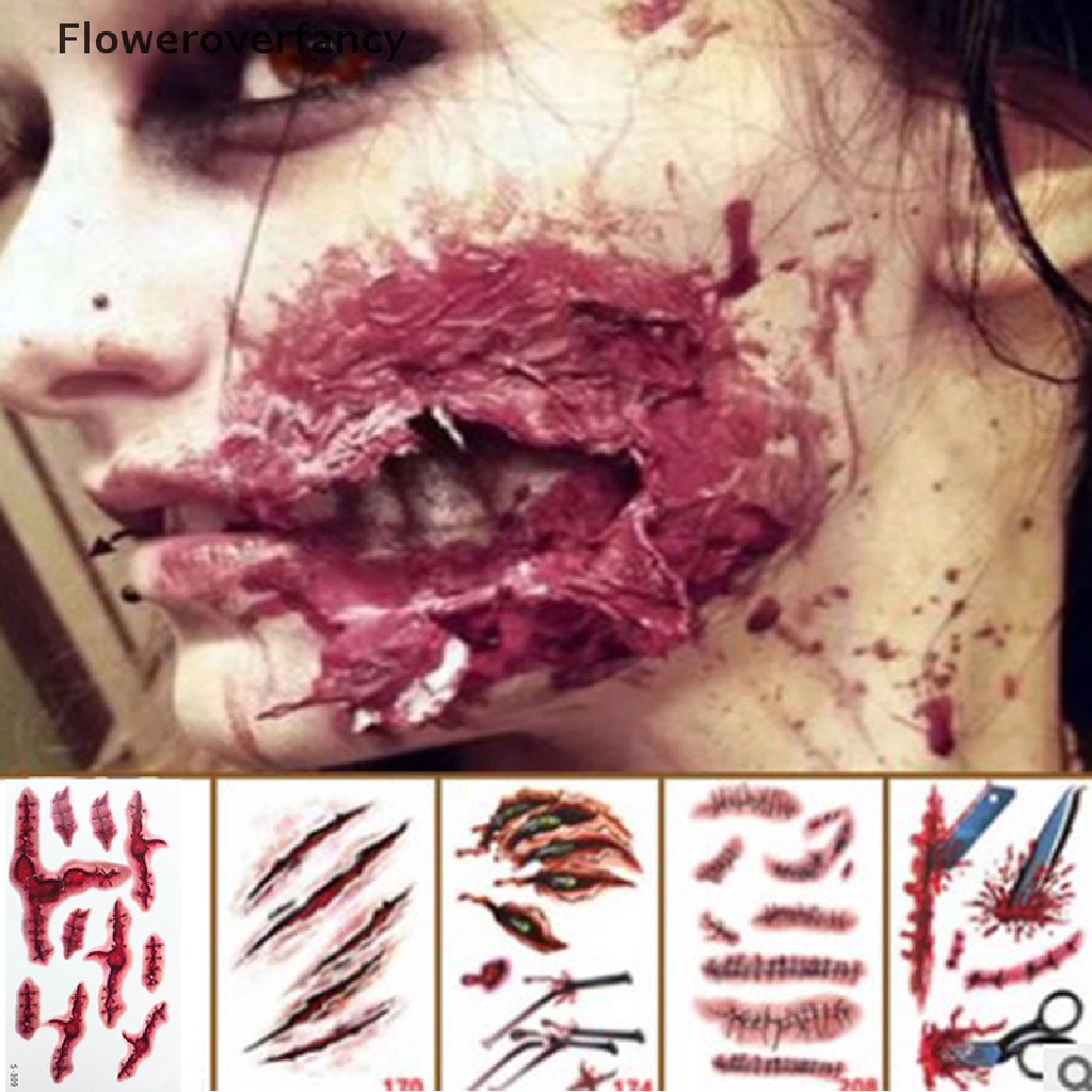 Hình xăm dán vết thương hóa trang Halloween