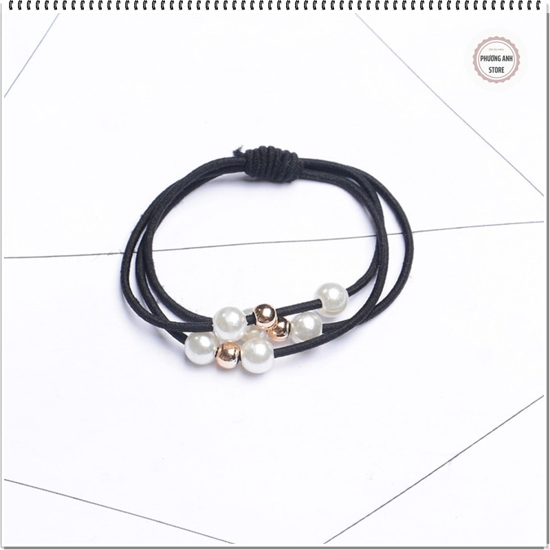 [FREESHIP XTRA ]Dây buộc tóc ngọc trai phong cách Hàn Quốc siêu dễ thương.