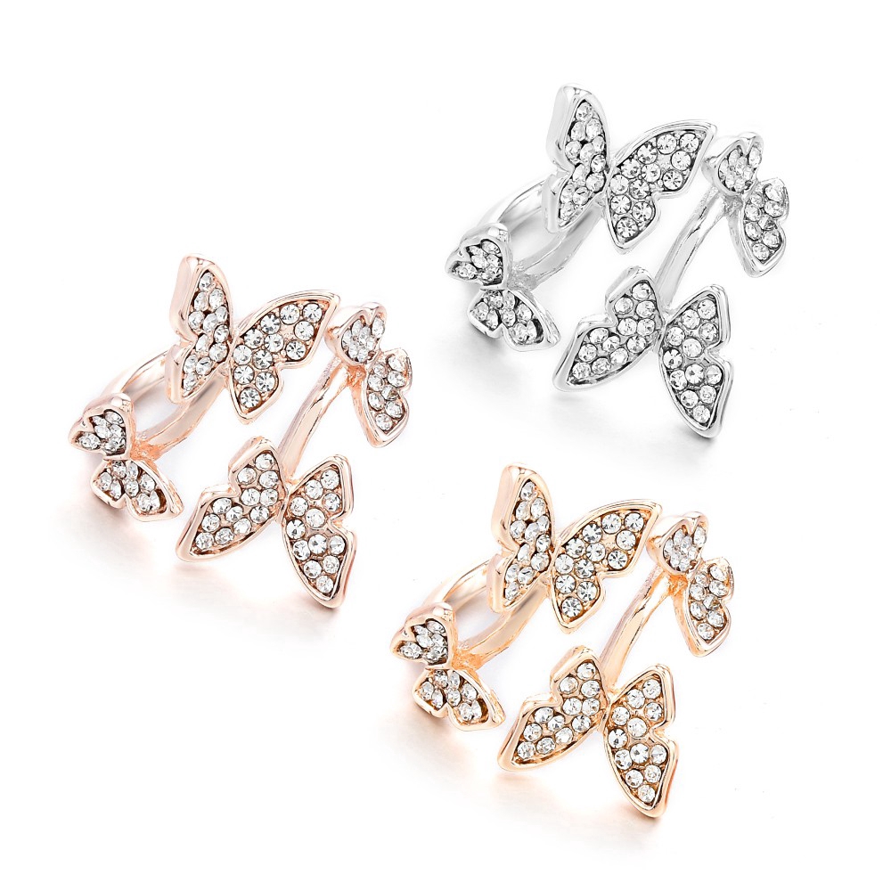 Nhẫn Thiết Kế Hình Bướm Có Thể Điều Chỉnh Kích Cỡ Tiện Dụng