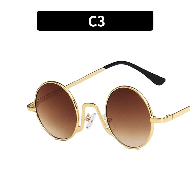 Kính mát gọng tròn nhỏ phong cách hiphop Hàn Quốc chống tia UV400 CCOD