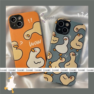Ốp Điện Thoại Da Hình Vịt Hoạt Hình Cho iPhone12pro max Apple 13 11 xs xr x