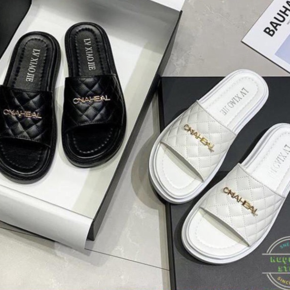 Dép lê nữ, thời trang trần trám hàng qc cao cấp full box shop THƠITRANG1989