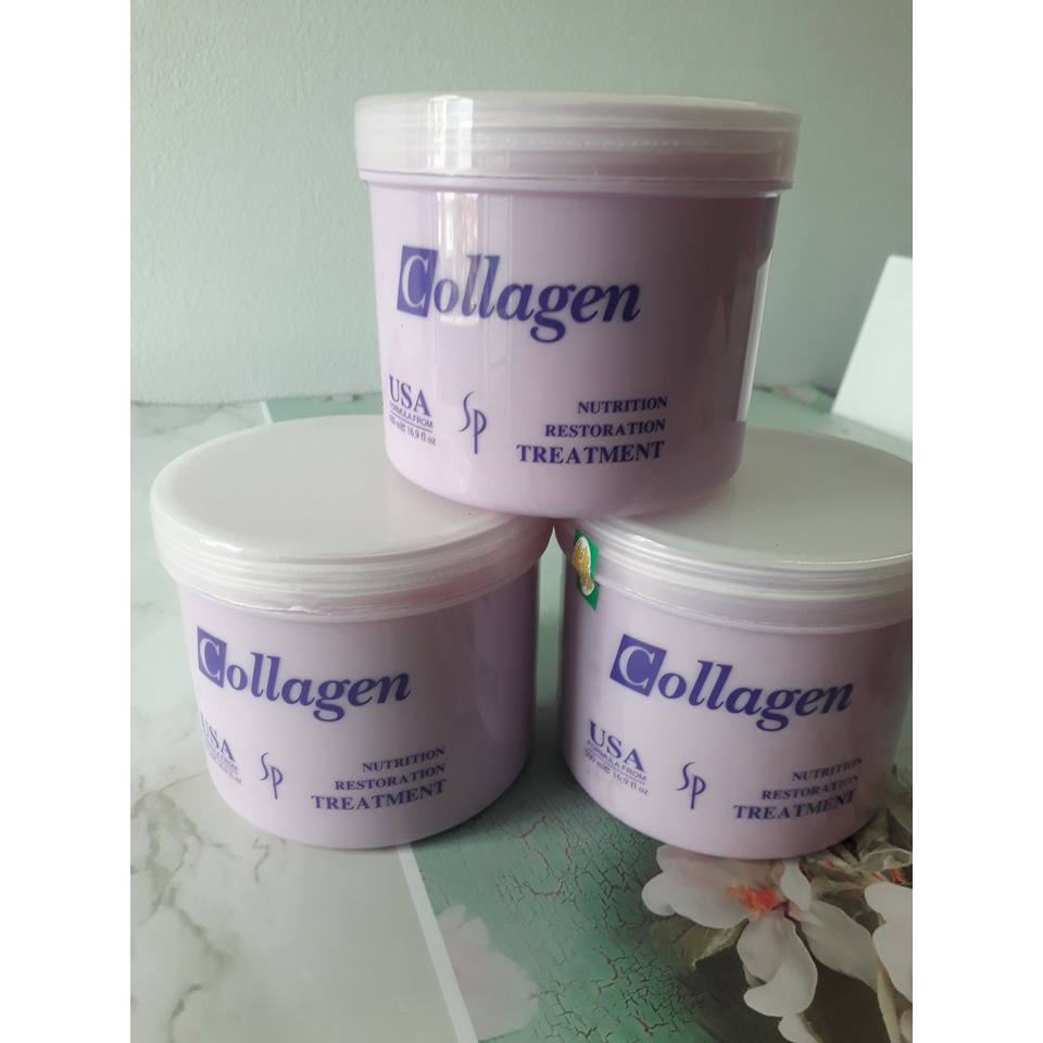 Kem hấp ủ tóc collagen siêu dưỡng, Hấp dầu tiwan 500ml