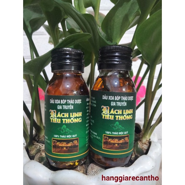 Bộ 2 chai Dầu xoa bóp xanh thảo dược Bách Linh Tiêu Thống 60ml