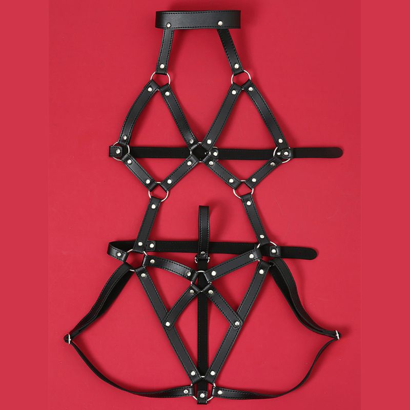 Youyo Jumpsuit Da PU Khoét Lỗ Gợi Cảm Cho Nữ