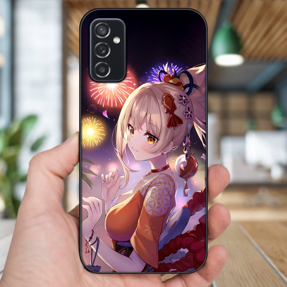 Ốp lưng Samsung M52 viền đen in hình Yoimiya Genshin Impact