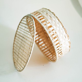 Rổ tre đan tròn đựng trái cây - Trang trí decor