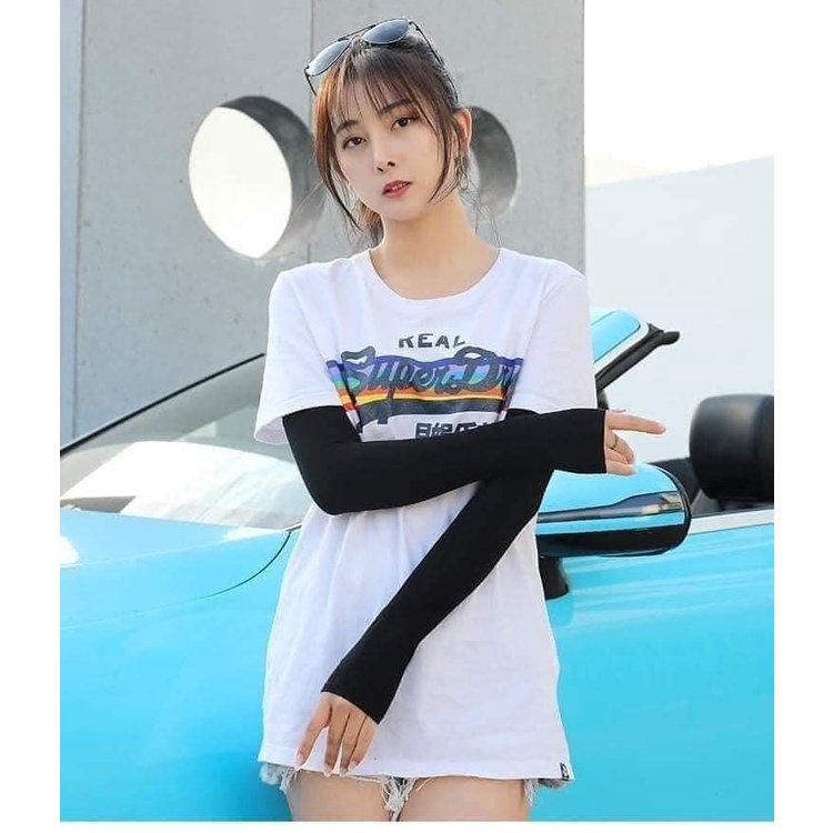 Găng tay chống nắng chơi thể thao ngoài trời, đi xe máy co giãn, dành cho nam nữ