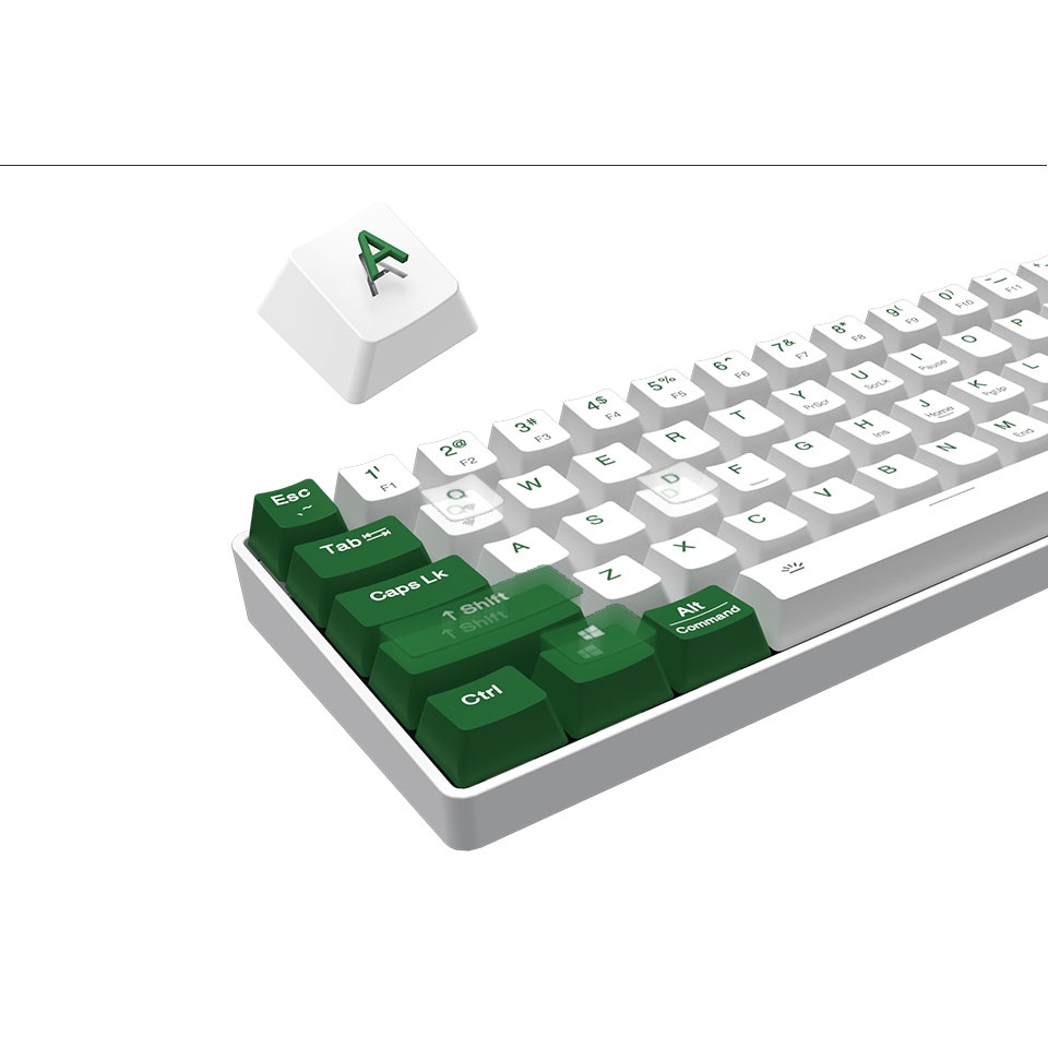 Bàn phím cơ không dây Bluetooth DARE-U EK861 Green white