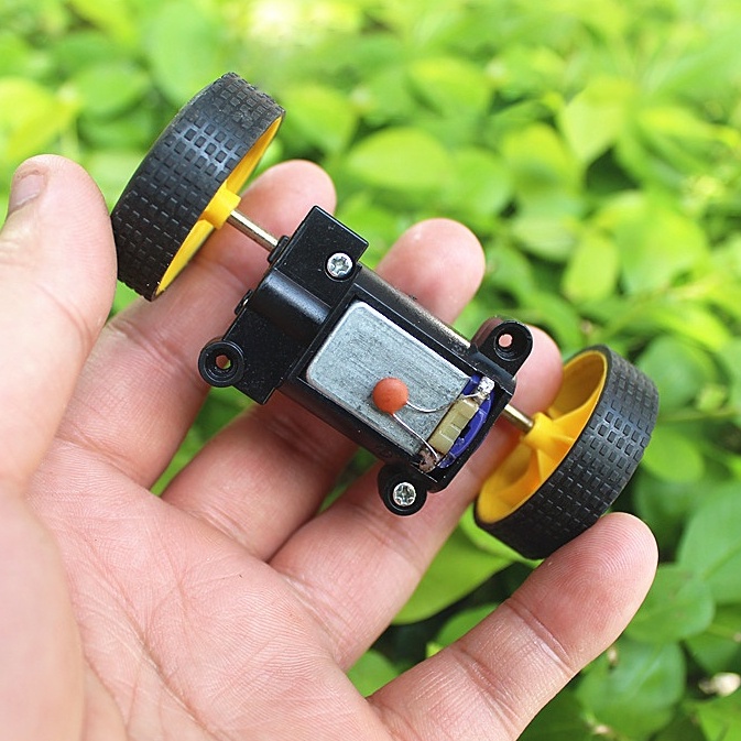 Động cơ 130 + bộ giảm tốc + 2 bánh xe thích hợp DIY xe ô tô đồ chơi